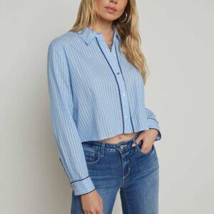 L'AGENCE Cosette Cropped Poplin Shirt